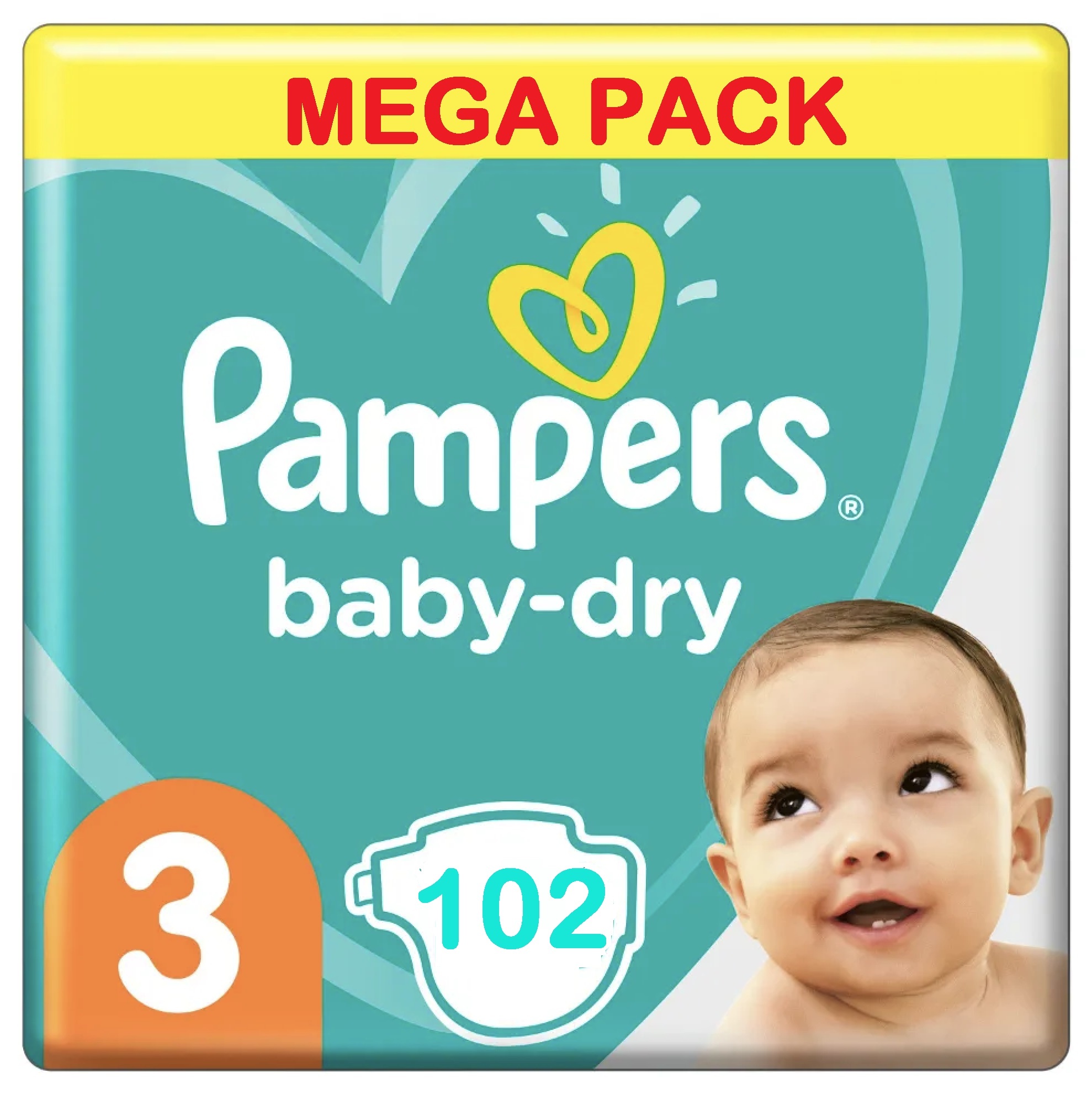 Pampers  Baby Dry - Maat 3 - Megapack - 102 stuks - 6/10KG