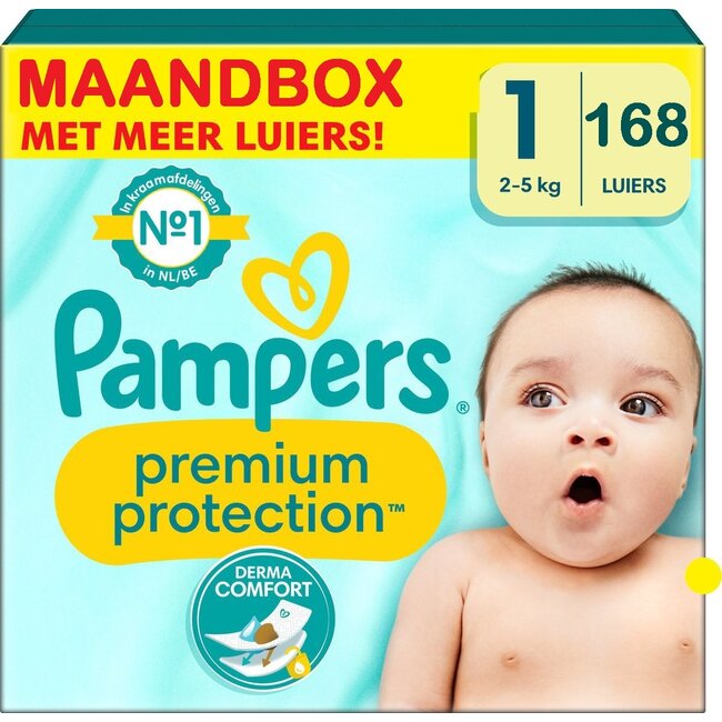 Pampers Pampers - Premium Protection - Maat 1 - Maandbox - 168 stuks - 2/5KG