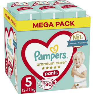 Pampers Pampers - Premium Care Pants - Maat 5 - Mega Pack - 80 luierbroekjes - 12/18KG