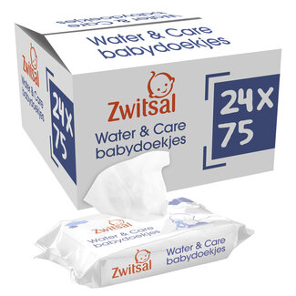 Zwitsal Zwitsal - Water & Care - Billendoekjes - 24 x 75 - 1800 babydoekjes