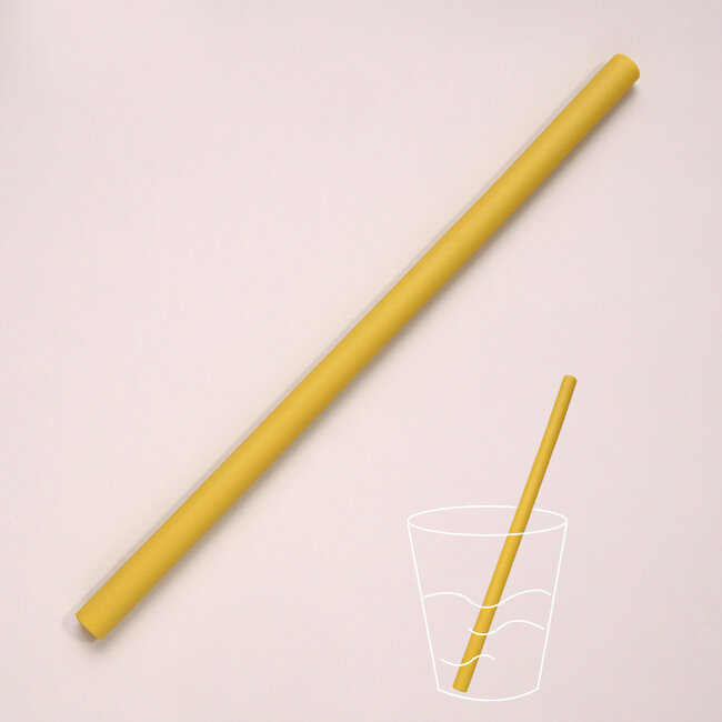 Dutsi Siliconen Rietje voor Baby's en Kinderen - Veilig, Herbruikbaar en BPA-Vrij - Kaneelbruin