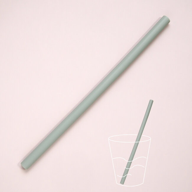 Dutsi Siliconen Rietje voor Baby's en Kinderen - Veilig, Herbruikbaar en BPA-Vrij - Mosterdgeel