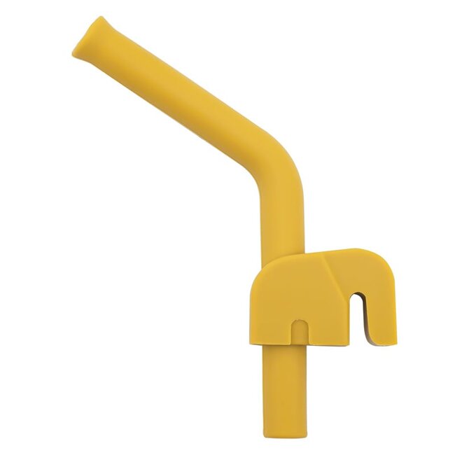 Dutsi - Siliconen Rietje met Rietjeshouderclip -  Olifant Design - Antraciet