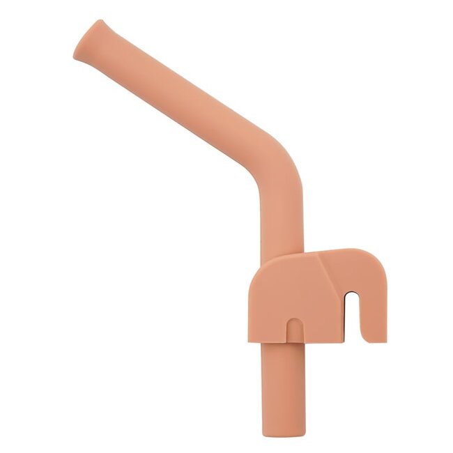 Dutsi - Siliconen Rietje met Rietjeshouderclip -  Olifant Design - Mosterdgeel