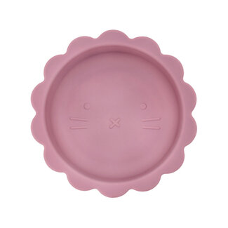 Dutsi Dutsi - Welpje Serie - Siliconen Babykommetje - Leeuwen Ontwerp - 350ml - Oudroze