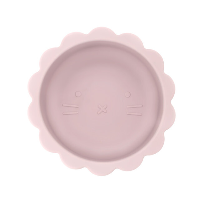 Dutsi - Welpje Serie - Siliconen Babykommetje - Leeuwen Ontwerp - 350ml - Zachtroze