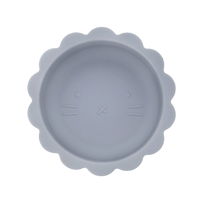 Dutsi - Welpje Serie - Siliconen Babykommetje - Leeuwen Ontwerp - 350ml - Pastelblauw