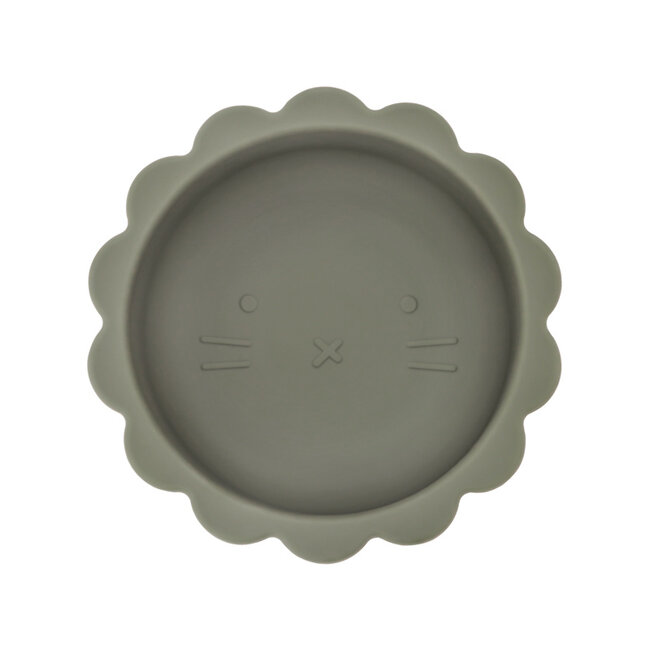 Dutsi - Welpje Serie - Siliconen Babykommetje - Leeuwen Ontwerp - 350ml - Mosterdgeel