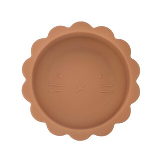 Dutsi Dutsi - Welpje Serie - Siliconen Babykommetje - Leeuwen Ontwerp - 350ml - Kaneelbruin