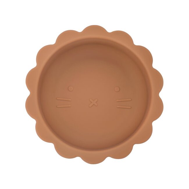 Dutsi - Welpje Serie - Siliconen Babykommetje - Leeuwen Ontwerp - 350ml - Kaneelbruin