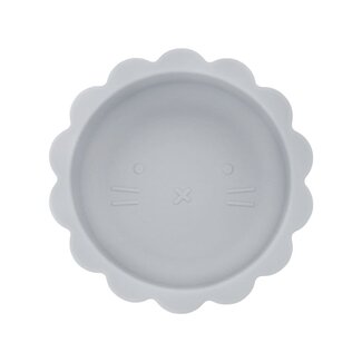 Dutsi Dutsi - Welpje Serie - Siliconen Babykommetje - Leeuwen Ontwerp - 350ml  - Grijsblauw