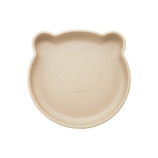 Dutsi Dutsi - Beertje Serie - Siliconen Babybord - Beertje Ontwerp - 18 cm - Lichtbeige