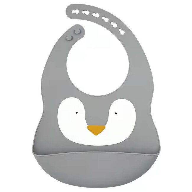 Dutsi Dutsi - Siliconen Baby Slabbetje - Jungle Serie  - Pinguin