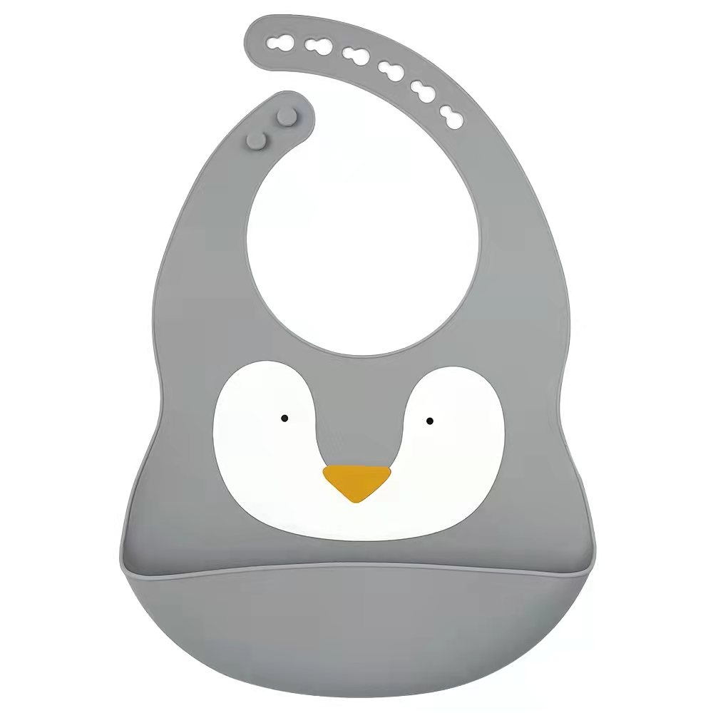 Dutsi  Siliconen - Baby Slabbetje - Jungle Serie - Pinguin