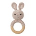 Dutsi Dutsi - Blij Konijntje Rammelaar & bijtring in 1 - Houten Bijtring - Beige