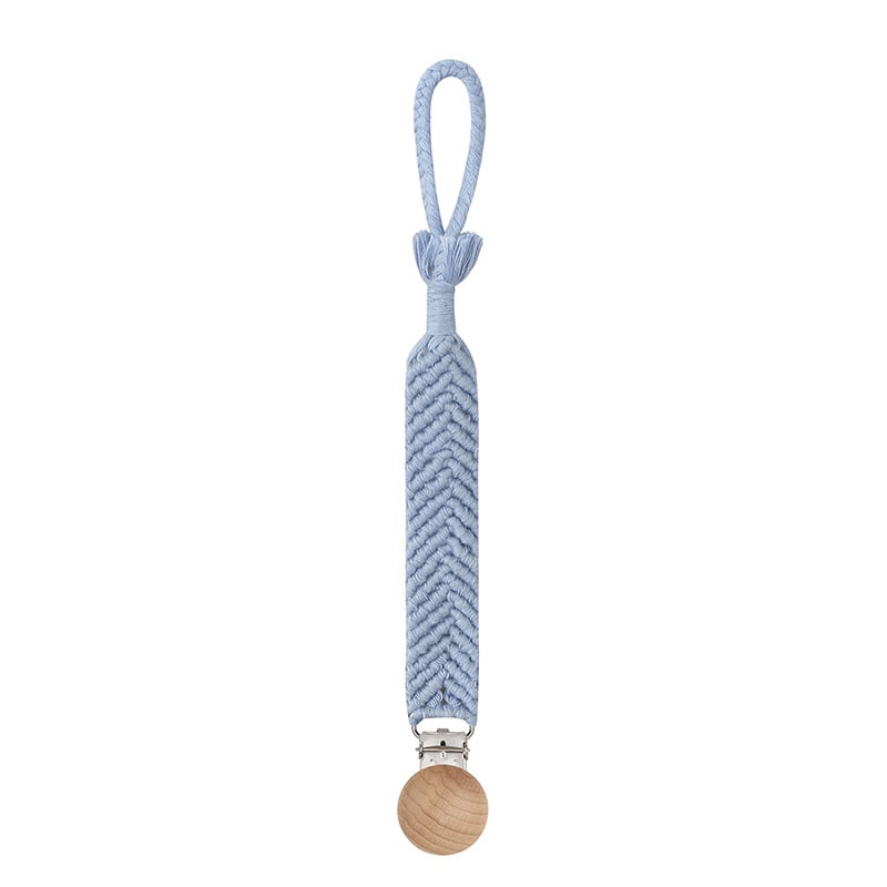 Dutsi  Speenkoord - Handgevlochten - Veilige en Trendy Fopspeenkoord - Pastelblauw