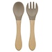 Dutsi Dutsi - Baby Bestekset - Hout & Siliconen - Taupe