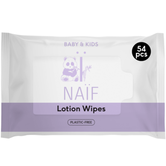 NAÏF Care B.V. Naïf - Lotion Billendoekjes - 1 pakje - 54 doekjes - Plasticvrij & Huidvriendelijk