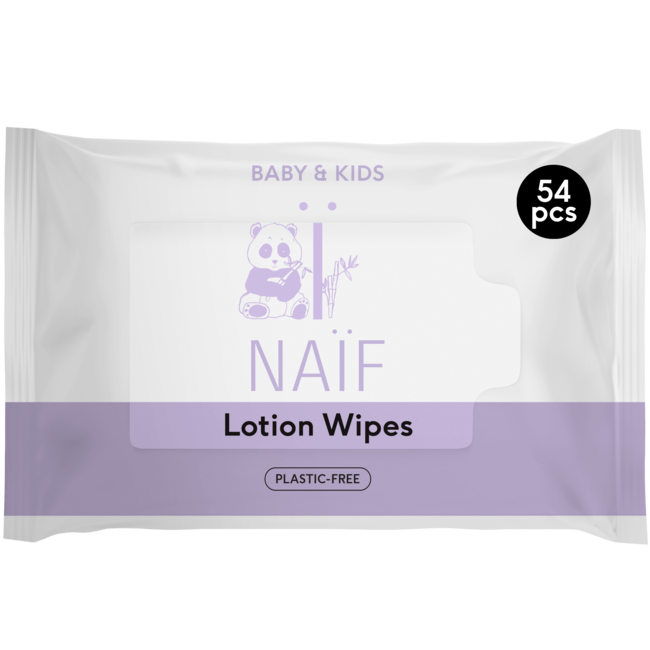 NAÏF Care B.V. Naïf - Lotion Billendoekjes - 1 pakje - 54 doekjes - Plasticvrij & Huidvriendelijk