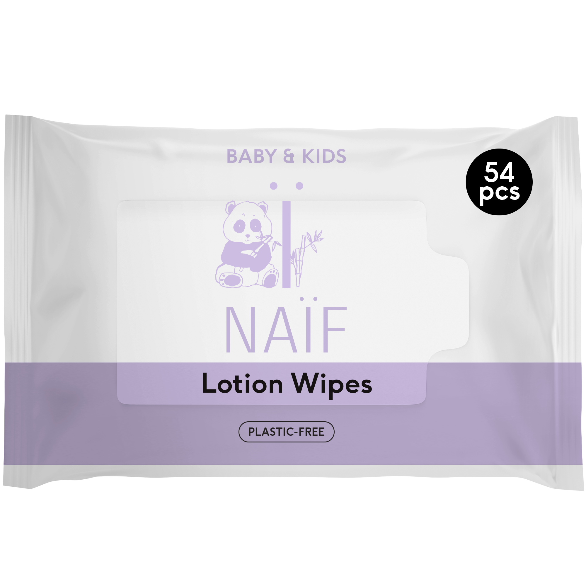 NAÏF Care B.V. Naïf - Lotion Billendoekjes - 1 pakje - 54 doekjes - Plasticvrij &amp; Huidvriendelijk