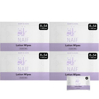 Naïf Naïf - Lotion Billendoekjes - 32 pack - 1728 - doekjes - Plasticvrij & Huidvriendelijk