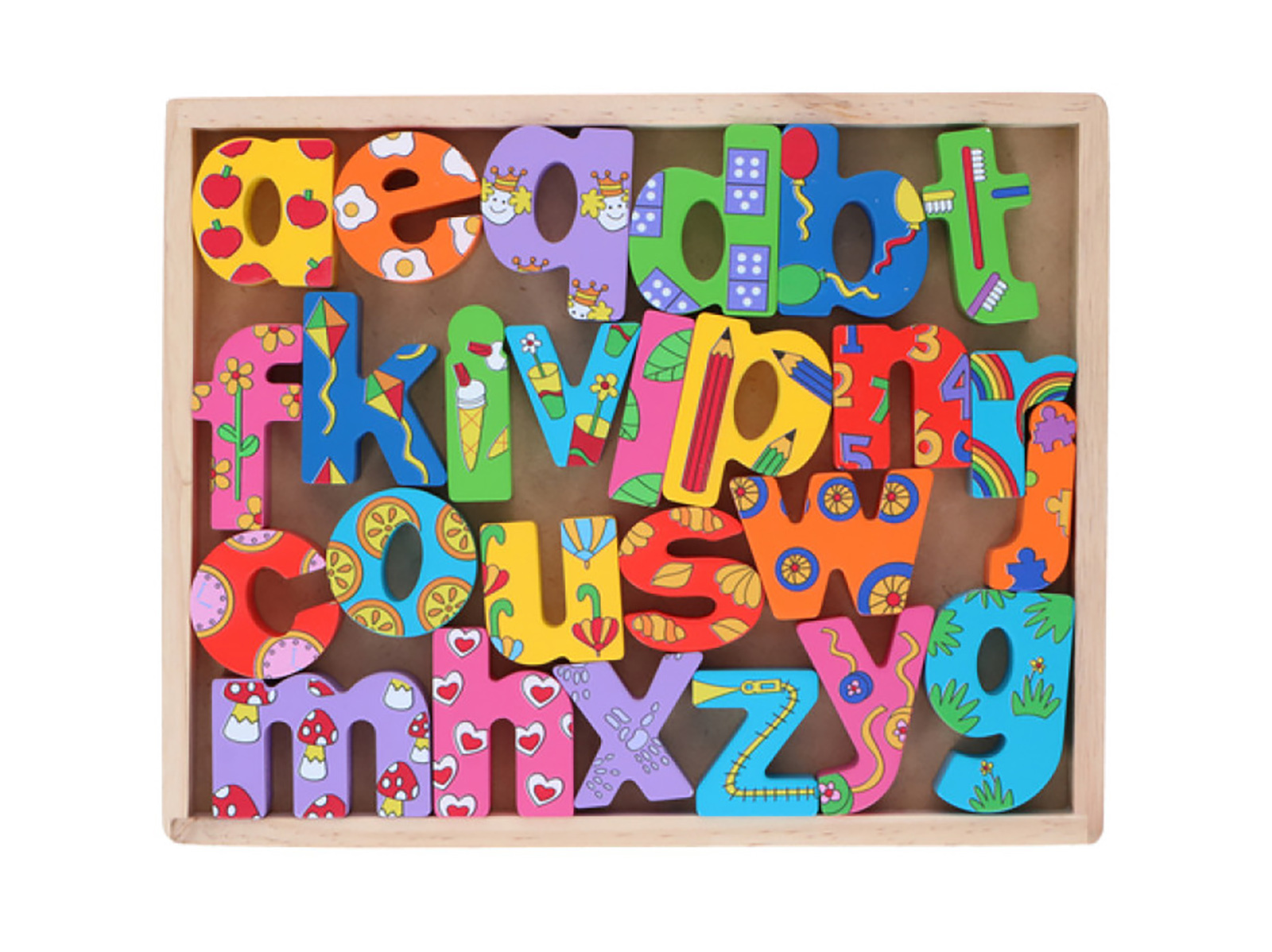 Houten Letters Alfabet 26 delig 1 Set Babydrogist.nl
