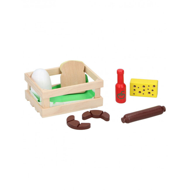 Marionette - Houten Kistje - Voedsel -  Willekeurige Inhoud - Speelset - 2+ Jaar