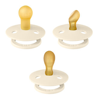 Bibs Bibs - Fopspeen - Try It Collection - Maat 1 - 3 stuks - Ivory