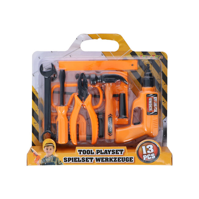 Eddy Toys - Kinder Gereedschap - Speelgoed Gereedschapsset - 13 delig