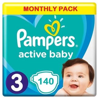 Pampers Pampers - Active Baby Dry - Maat 3 - Megapack - 140 stuks - 6/10KG