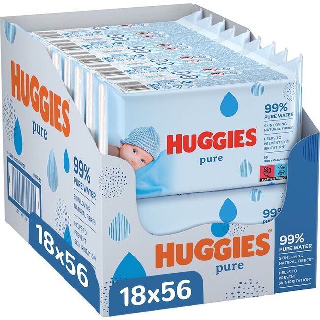 Huggies Huggies - Pure - Billendoekjes - 1008 babydoekjes - 18 x 56