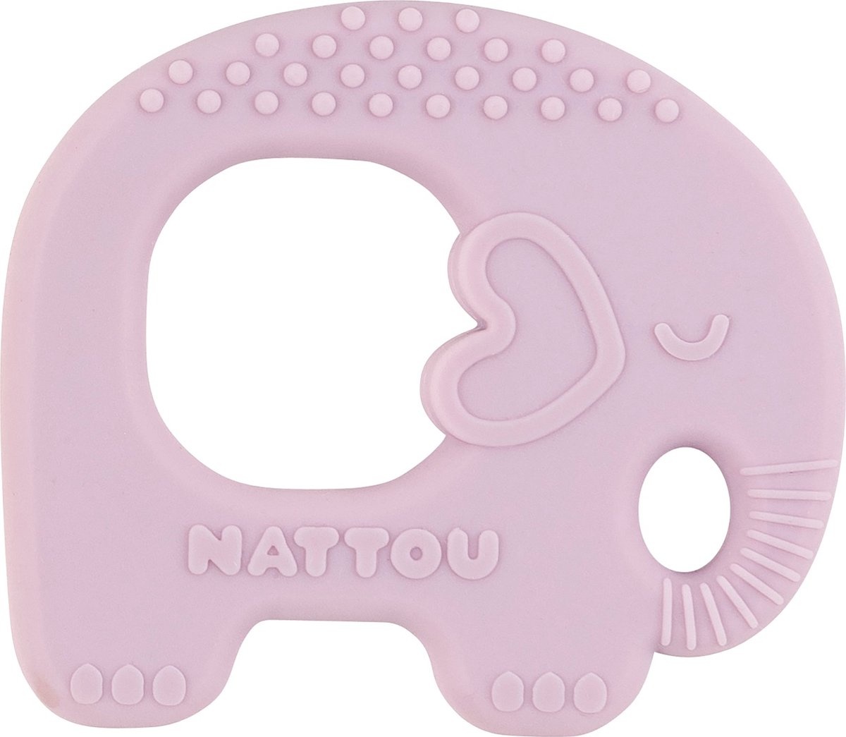Nattou  Bijtring - Olifant - Lila - Siliconen - 0+ Maanden