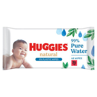 Huggies Huggies - Natural - 0% Plastic - Billendoekjes - 48 babydoekjes - 1 x 48