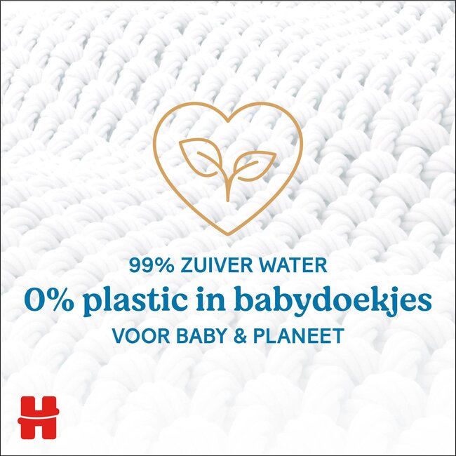 Huggies - Natural - 0% Plastic - Billendoekjes - 2304 babydoekjes - 48 x 48