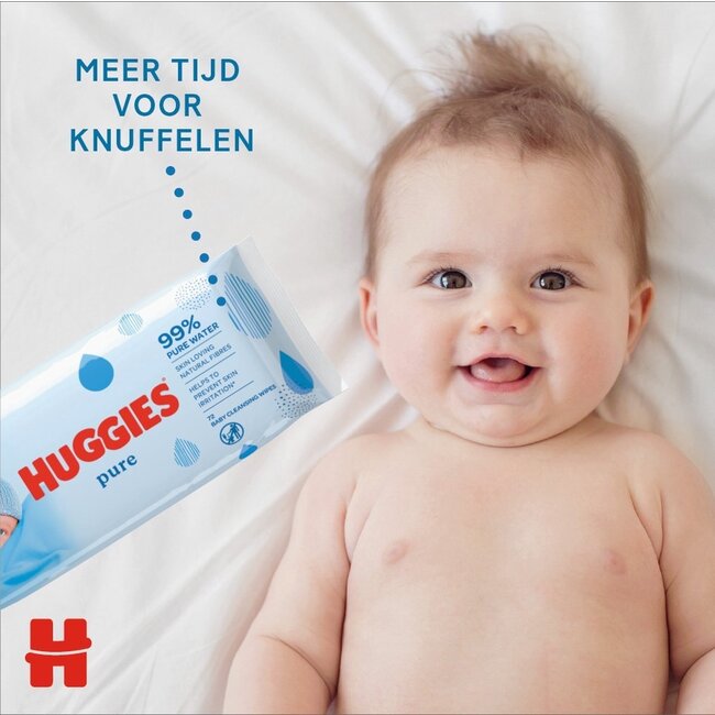 Huggies - Pure - Billendoekjes - 2016 babydoekjes - 36 x 56