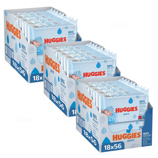 Huggies Huggies - Pure - Billendoekjes - 3024 babydoekjes - 54 x 56
