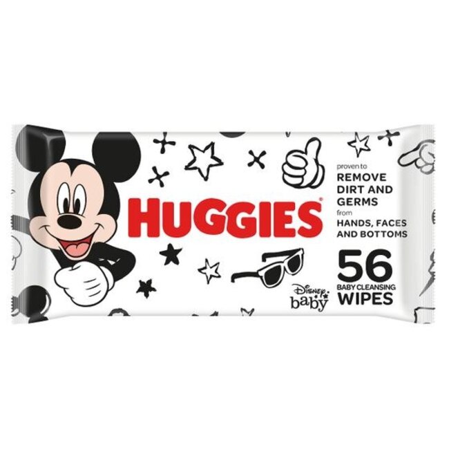 Huggies - Billendoekjes - All Over Clean - Mickey Mouse - 1 x 56 - 56 stuks