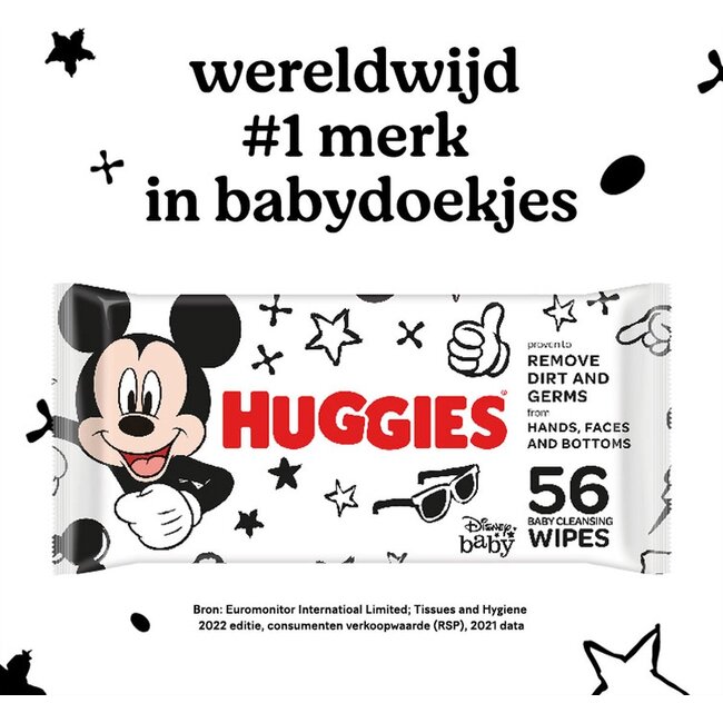 Huggies - Billendoekjes - All Over Clean - Mickey Mouse - 10 x 56 - 560 stuks