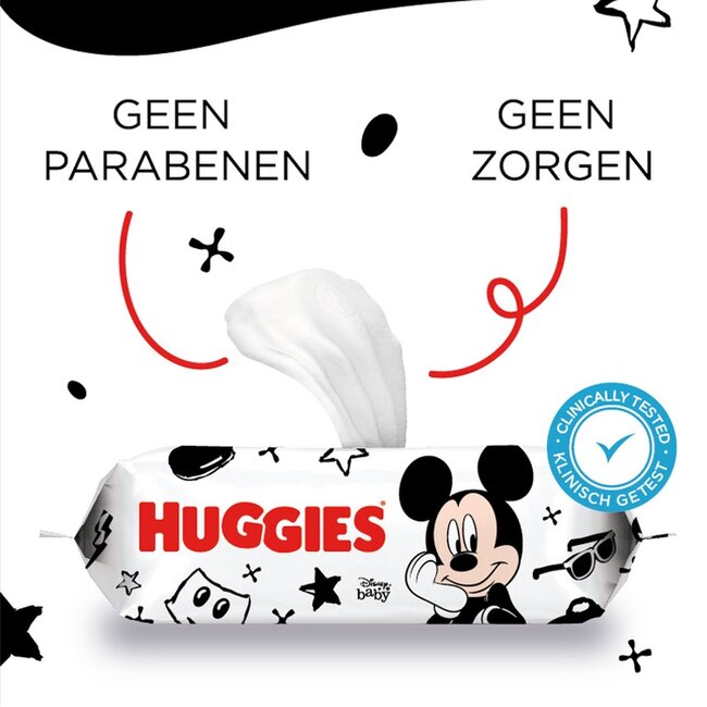 Huggies - Billendoekjes - All Over Clean - Mickey Mouse - 10 x 56 - 560 stuks