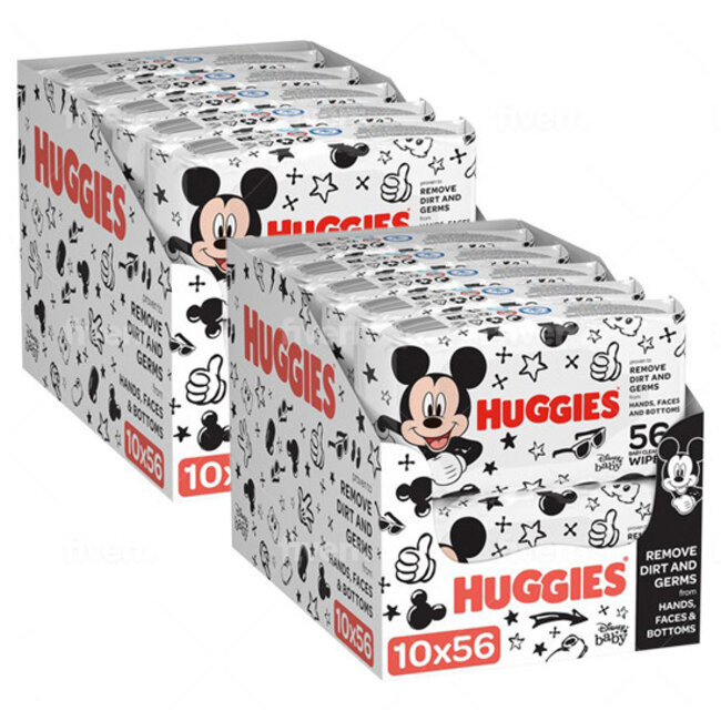 Huggies Huggies - Billendoekjes - All Over Clean - Mickey Mouse - 20 x 56 - 1120 stuks