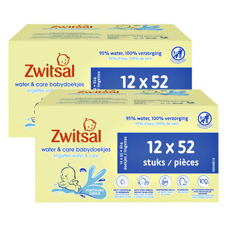 Zwitsal Zwitsal - Billendoekjes-  Water & Care met Zwitsalgeur - 1248 babydoekjes - 24 x 52 stuks