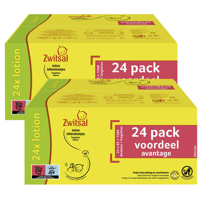 Zwitsal Zwitsal - Billendoekjes Lotion - Alcoholvrij - 3120 Babydoekjes - 48 x 65 - Mega Voordeelbox