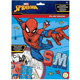 Marvel Spider-Man Marvel Spider-Man - Kinder Kleurboek met 4 Potloden - 3+ Jaar