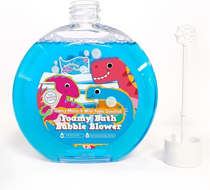 Bathtime Buddies  Badzeep / Bellenblaas in &eacute;&eacute;n - Meloen & Wilde Appel - 3+ Jaar