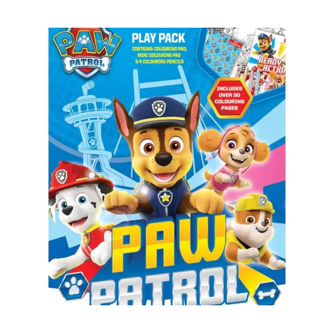 Nickelodeon - Paw Patrol - Kleurplaten voor kinderen - Inclusief 3 potloden - 3+ Jaar