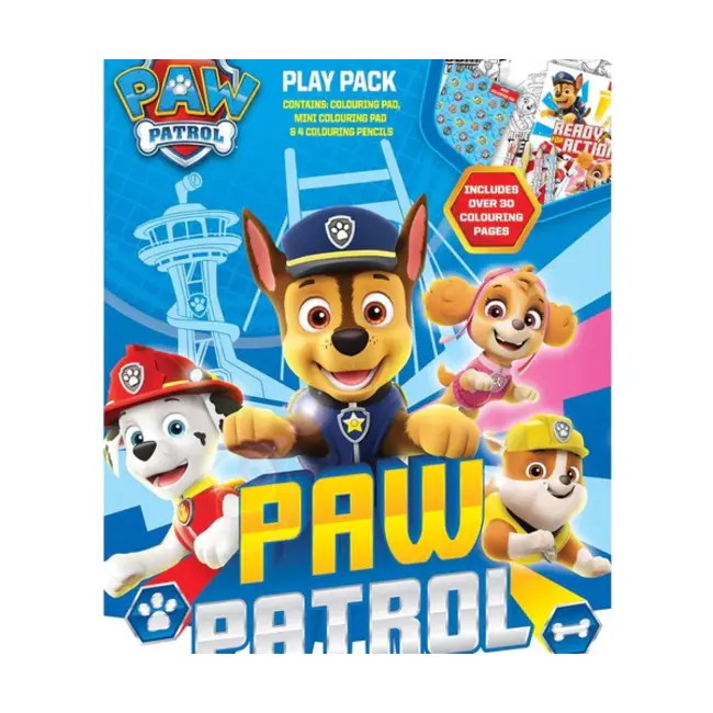 Paw Patrol Nickelodeon - Paw Patrol - Kleurplaten voor kinderen - Inclusief 3 potloden - 3+ Jaar