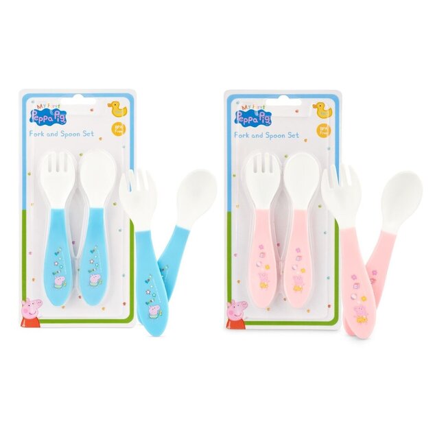 Peppa Pig - Vork en Lepel - Bestekset - 6+ Maanden