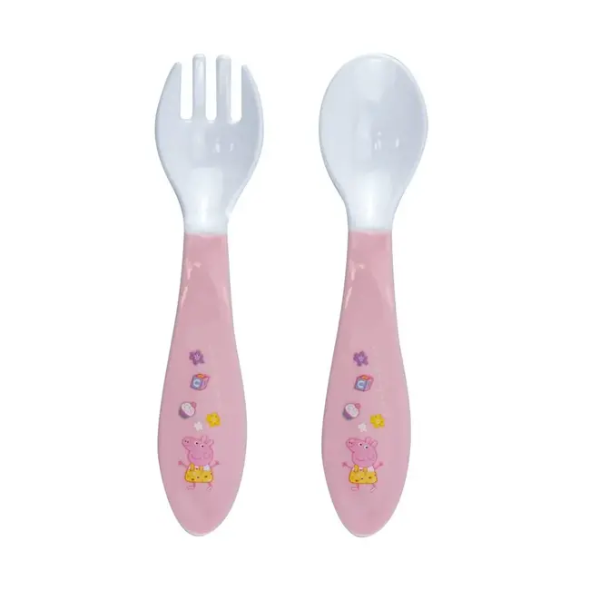 Peppa Pig - Vork en Lepel - Bestekset - 6+ Maanden