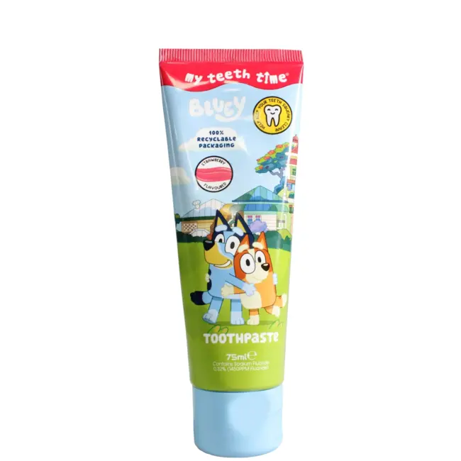 Bluey Bluey - Kinder Tandpasta - 75 ML - Aardbeiensmaak