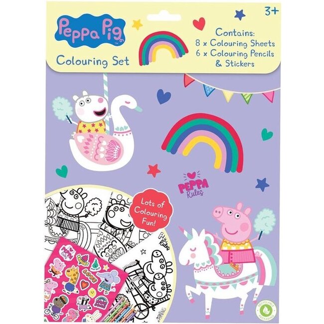 Peppa Pig Peppa Pig - Kleurset - Inclusief 6 Potloden En Stickers - 3+ Jaar